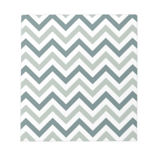 Bloc-note chevron turquoise et sage