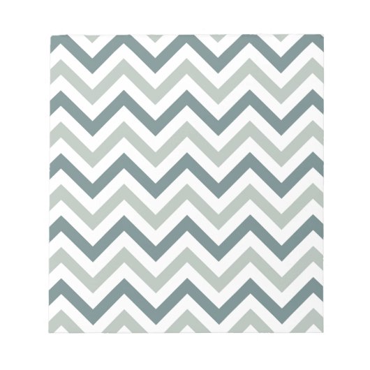 Bloc-note chevron turquoise et sage (Devant)