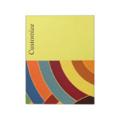 Bloc-note chevrons courbes modernes multicolores chic (Tourné)