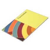 Bloc-note chevrons courbes modernes multicolores chic (Incliné)