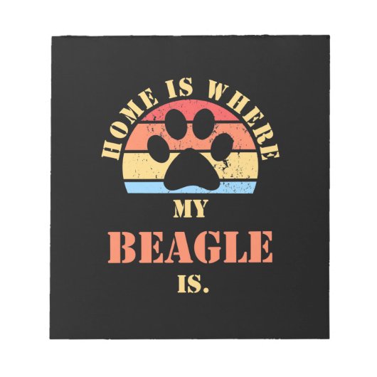 Bloc-note Chez Moi, Mon Chien Beagle Est Là (Devant)