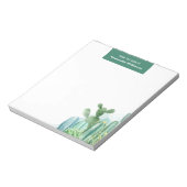 Bloc-note Chic Cactus Aquarelle Famille Moderne (Tourné)