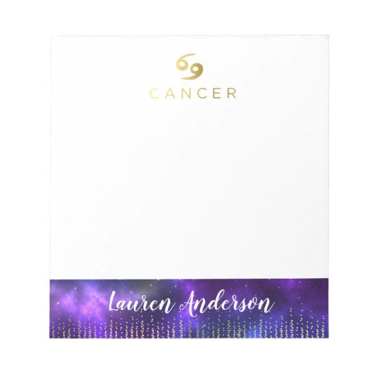 Bloc-note Chic Cancer Astrologie Poster It NotePad (Devant)