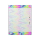 Bloc-note Chic couleur Abstrait Neon Chevron Motif (Tourné)