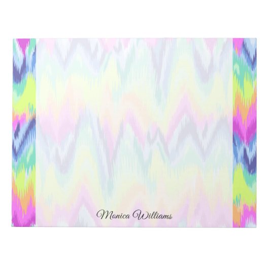 Bloc-note Chic couleur Abstrait Neon Chevron Motif (Devant)