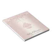 Bloc-note Chic Cupcake Chef Boulangerie Rose Gold Parties sc (Incliné)