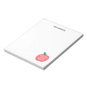 Bloc-note Chic Cute Apple Saying Personalized Teacher (Tourné)