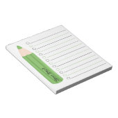 Bloc-note Chic Fun Green Pencil Linked Professeur Personnali (Incliné)