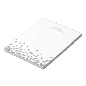 Bloc-note Chic Glam Argent Paillettes Faux Confettis avec no (Tourné)