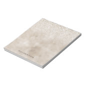 Bloc-note Chic Glitz Gold White Parties scintillant Ombre (Tourné)