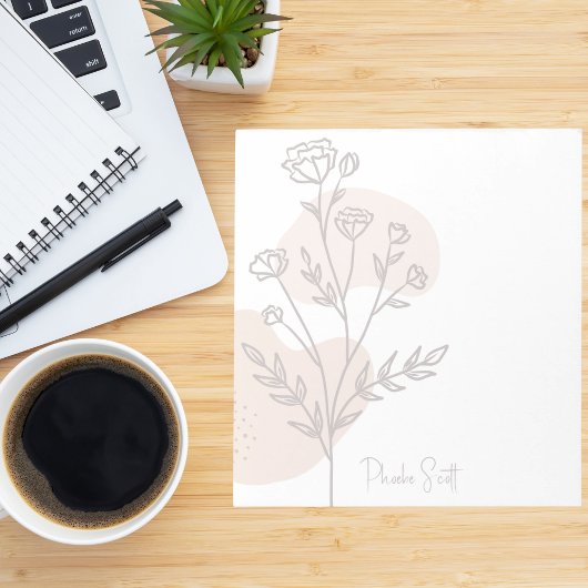Bloc-note Chic Mignon Moderne Simple Boho Floral