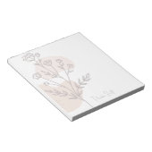 Bloc-note Chic Mignon Moderne Simple Boho Floral (Incliné)