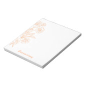 Bloc-note Chic Mignon Unique Moderne Simple Floral (Tourné)