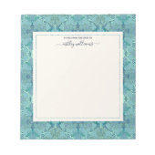 Bloc-note Chic moderne baroque Motif des tons Bleus (Devant)