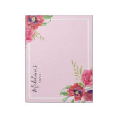 Bloc-note Chic moderne Fleurs rouges et roses Arrière - plan (Tourné)