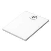 Bloc-note Chic Moderne M. Mme Couple Monogramme Script Initi (Tourné)