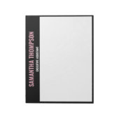 Bloc-note Chic Moderne Rose, Blanc & Noir (Tourné)