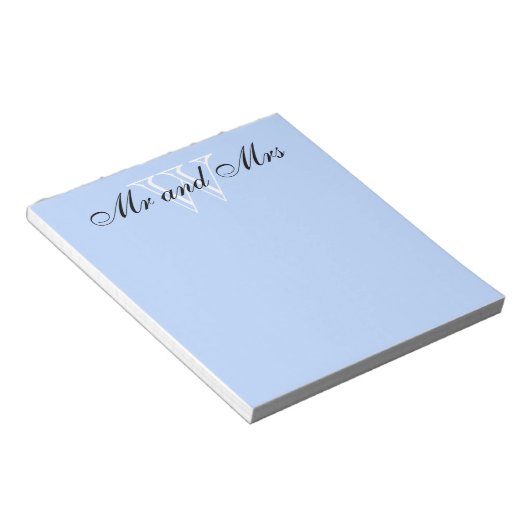 Bloc-note CHIC NOTEPAD_""M. et Mme" BLANC/BLEU (Incliné)