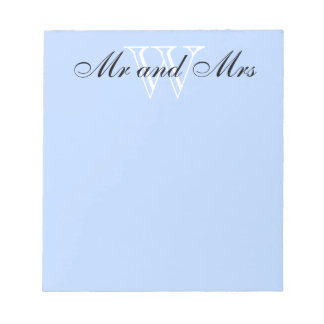 Bloc-note CHIC NOTEPAD_""M. et Mme" BLANC/BLEU