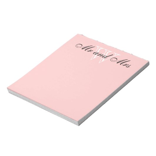 Bloc-note CHIC NOTEPAD_""M. et Mme" ROSE BLANCHE/BLANCHE (Tourné)