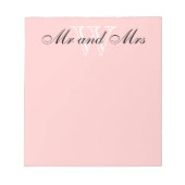 Bloc-note CHIC NOTEPAD_""M. et Mme" ROSE BLANCHE/BLANCHE (Devant)
