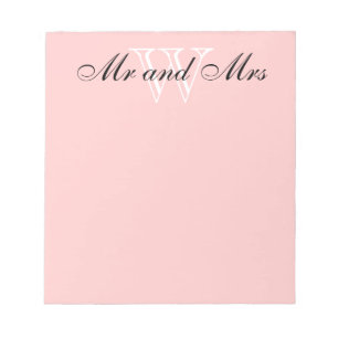 Bloc-note CHIC NOTEPAD_""M. et Mme" ROSE BLANCHE/BLANCHE