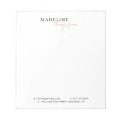 Bloc-note Chic Pale Rose Beige Girlly Business (Devant)