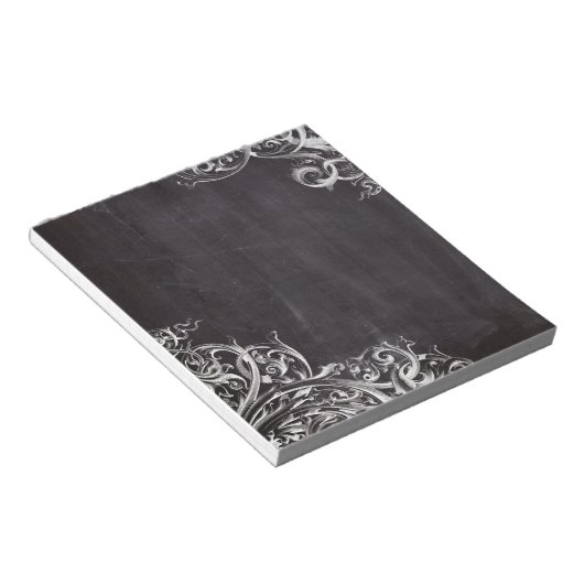 Bloc-note chic poule chic chic chalkboard monogramme (Incliné)