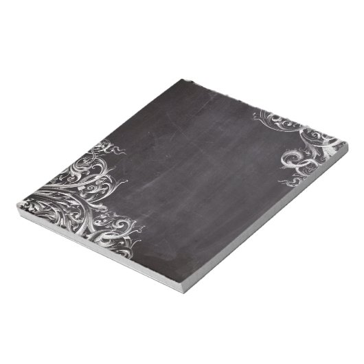 Bloc-note chic poule chic chic chalkboard monogramme (Tourné)