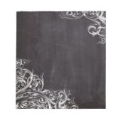 Bloc-note chic poule chic chic chalkboard monogramme (Devant)