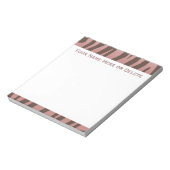 Bloc-note Chic rose et Brown zèbre raypes (Tourné)