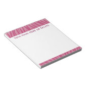 Bloc-note Chic rose zèbre rayures (Incliné)