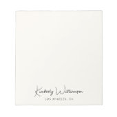 Bloc-note Chic Signature Script Monogram Cream (Devant)