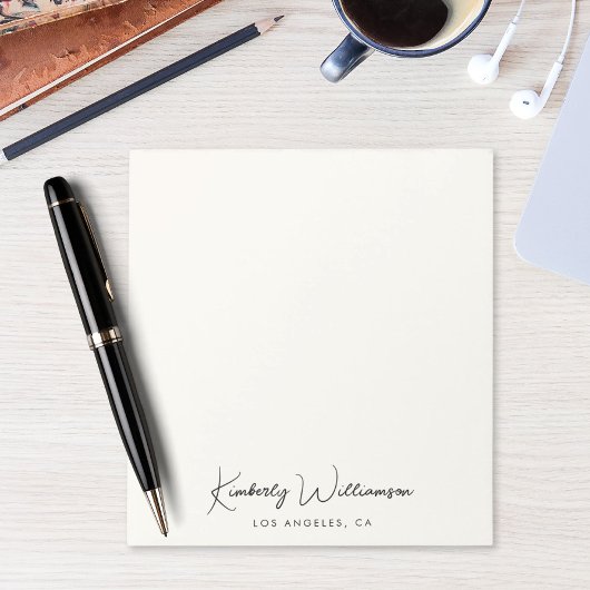 Bloc-note Chic Signature Script Monogram Cream