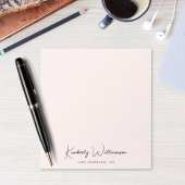 Bloc-note Chic Signature Script Monogramme rose