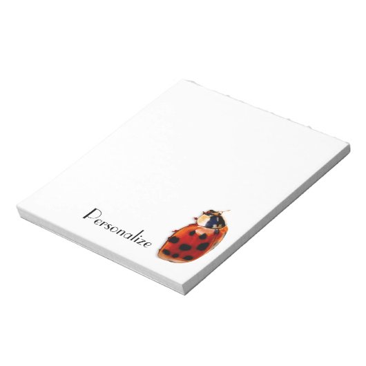 Bloc-note Chic Spotted Ladybug Avec Nom (Tourné)