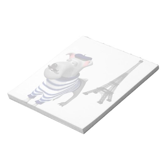 Bloc-note Chien à Beret devant la Tour Eiffel (Tourné)