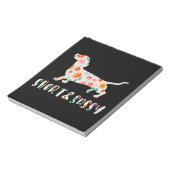 Bloc-note Chien à fleurs court et sassy Dachshund (Tourné)