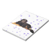 Bloc-note Chien aux Coeurs pourpres en chute (Tourné)