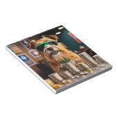 Bloc-note Chien avec des pièces de crypto (Incliné)