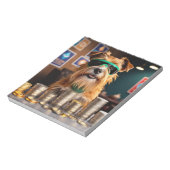 Bloc-note Chien avec des pièces de crypto (Tourné)