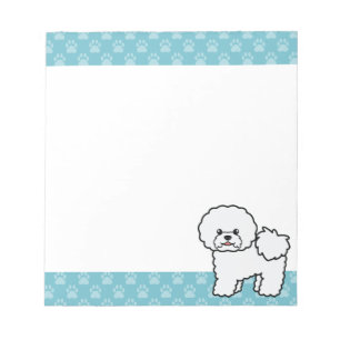 Bloc-note Chien Bichon Frise de dessin animé mignon