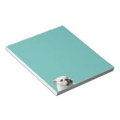 Bloc-note Chien blanc mignon Bulldog (Incliné)