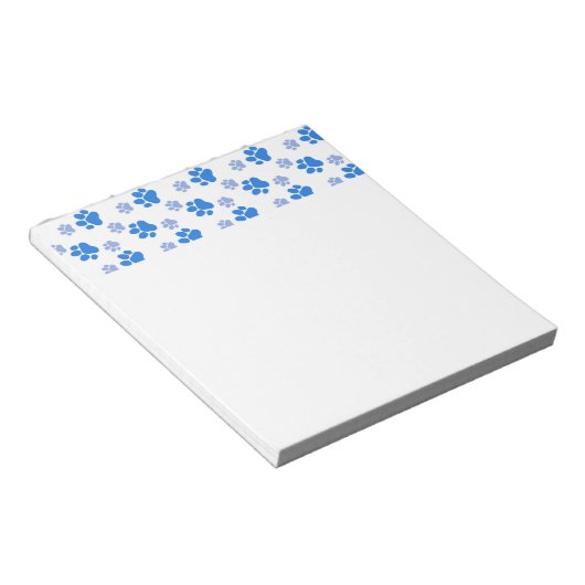 Bloc-note Chien bleu Empreinte de patte Chien simple Chien A (Incliné)