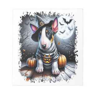 Bloc-note Chien Bull Terrier Halloween