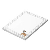 Bloc-note Chien caricaturé mignon à la boîte (Tourné)