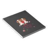 Bloc-note Chien Cavalier King Happy Saint-Valentin Floral (Incliné)