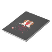 Bloc-note Chien Cavalier King Happy Saint-Valentin Floral (Tourné)