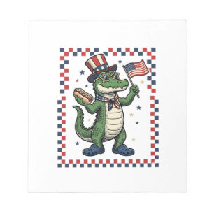 Bloc-note Chien Chaud Patriote Alligator Drapeau Vintage T-S