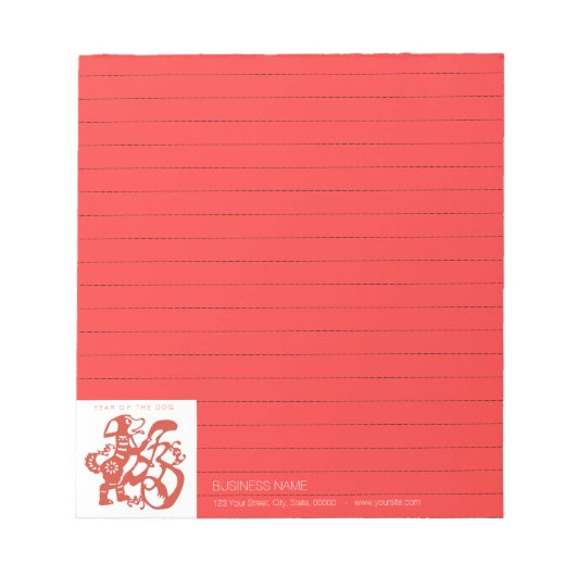 Bloc-note Chien Chinois Papercut entreprise Linked Notepad (Devant)